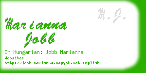 marianna jobb business card